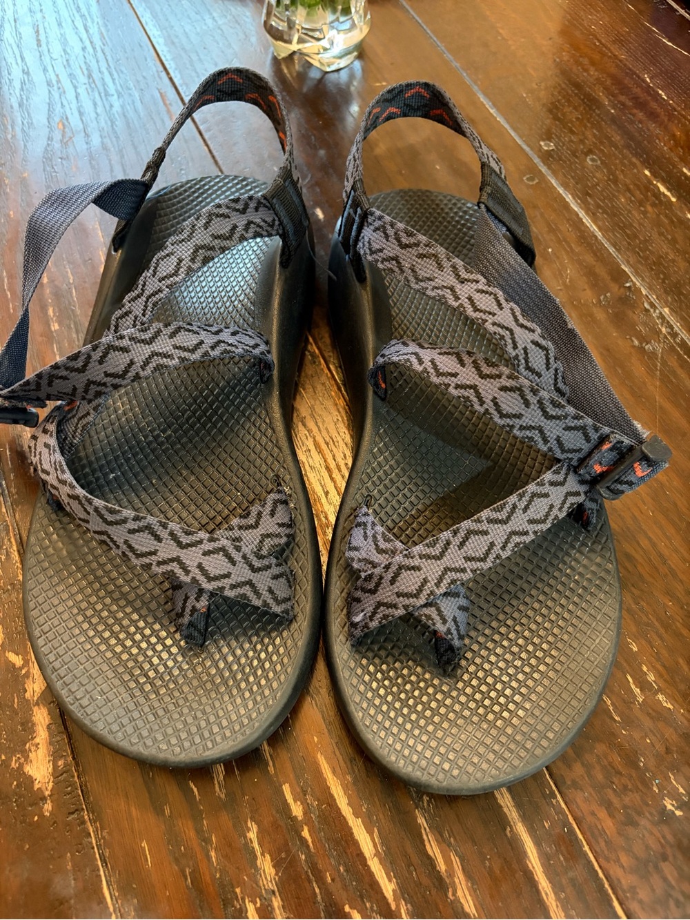 Chaco Men's Black and Gray Strappy Sandals